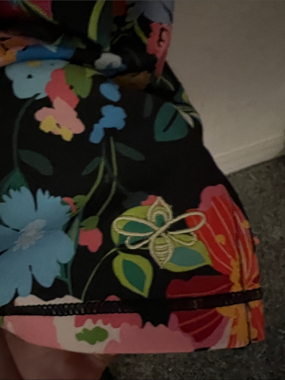 Johnny Was Active Floral Polo Shirt Dress - Black Multi - Picture 2 of 5